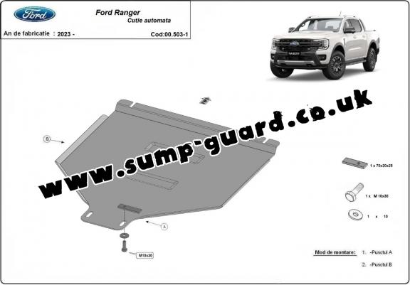 Steel automatic gearbox guard for Ford Ranger