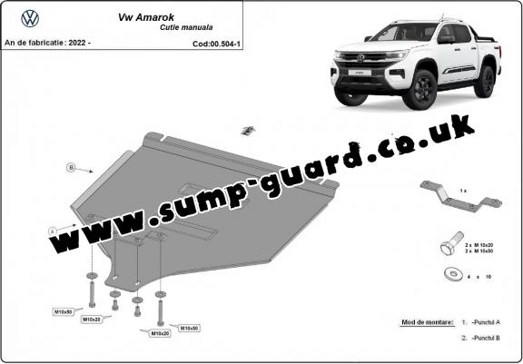 Steel manual gearbox guard Volkswagen Amarok