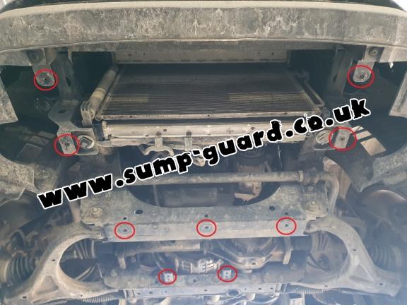 Steel sump guard for SsangYong Rexton