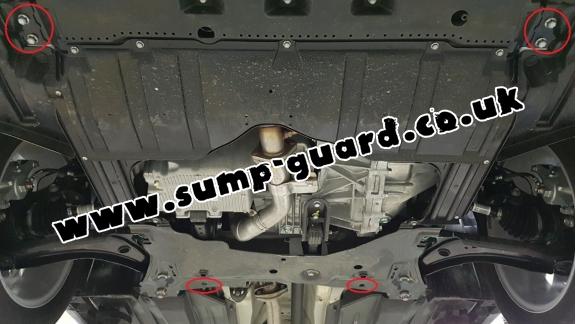 Steel sump guard for the protection of the engine and the gearbox for Suzuki S-Cross