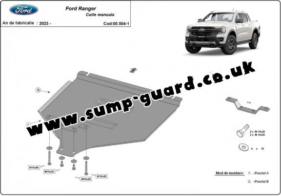 Steel manual gearbox guard Ford Ranger
