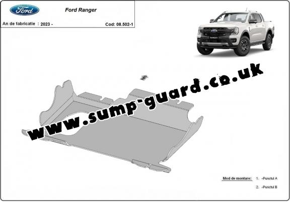 Steel sump guard for Ford Ranger