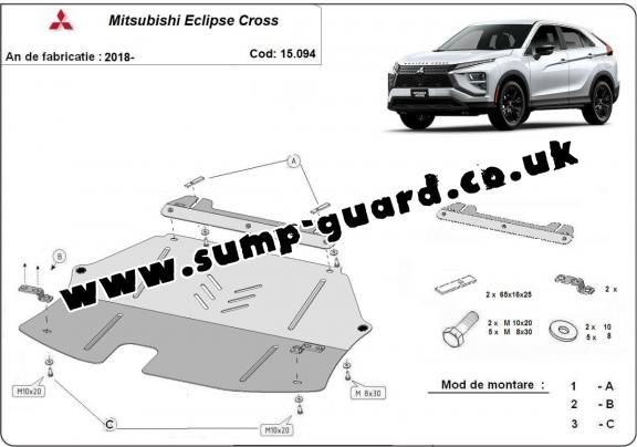 Steel sump guard for Mitsubishi Eclipse Cross