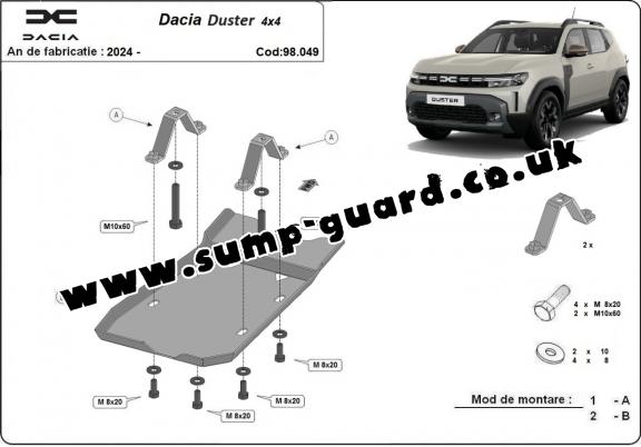 Steel diferential guard for Dacia Duster 4x4