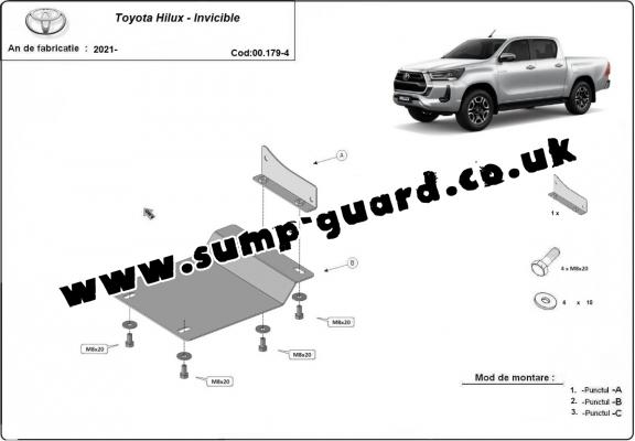 Aluminum DPF sensor guard  for Toyota Hilux