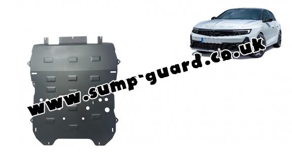 Steel sump guard for Vauxhall Astra L