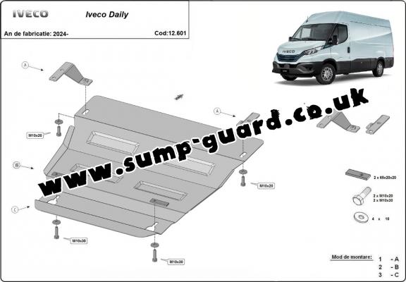 Steel sump guard for Iveco Daily 7