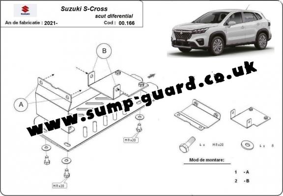 Aluminum diferential guard for Suzuki S-Cross