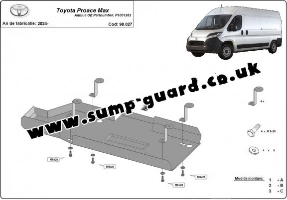 Steel AdBlue tank guard for Toyota Proace Max - P1001282