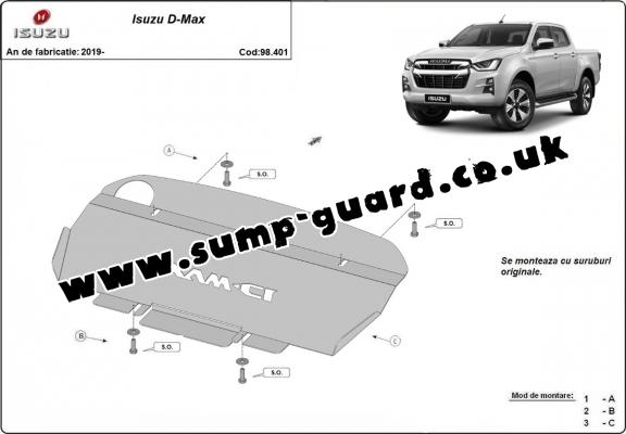 Steel radiator guard for Isuzu D-Max