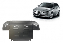 Steel sump guard for the protection of the engine and the gearbox for Alfa Romeo 147