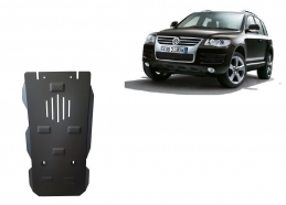 Steel manual and automatic gearbox guard for VW Touareg 7L