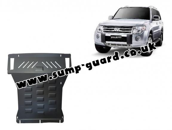 Steel sump guard for the protection of the engine and the radiator for Mitsubishi Shogun 4 (V80, V90)