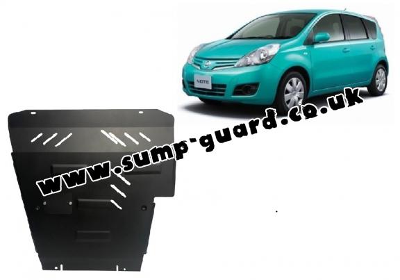 Steel sump guard for Nissan Note