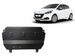 Steel sump guard for Peugeot 208