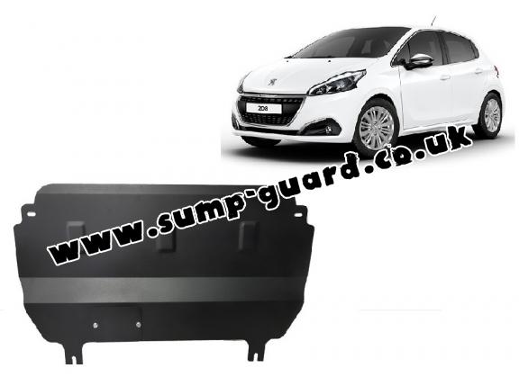 Steel sump guard for Peugeot 208