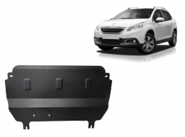 Steel sump guard for Peugeot 2008