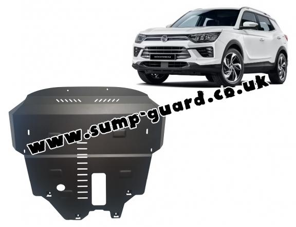 Steel sump guard for SsangYong Korando