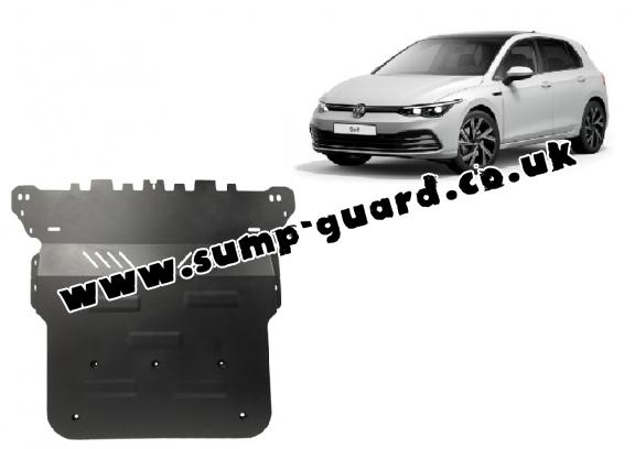 Steel sump guard for VW Golf 8