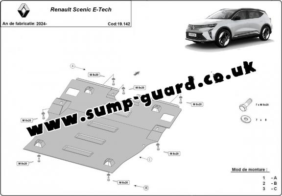 Steel sump guard for Renault Scenic E-Tech