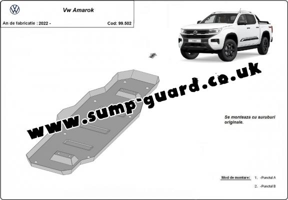 Steel fuel tank guard  for Volkswagen Amarok (MB3G9A147CF; 2643728)