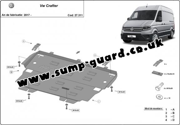 Steel sump guard for Vw Crafter