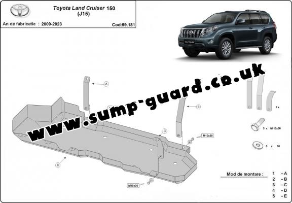 Steel fuel tank guard  for Toyota Land Cruiser J150