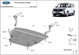 Steel sump guard for Ford Tourneo Courier