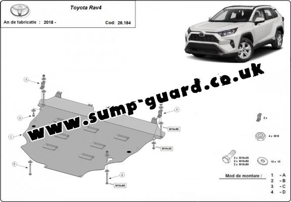 Aluminum sump guard for Toyota RAV4