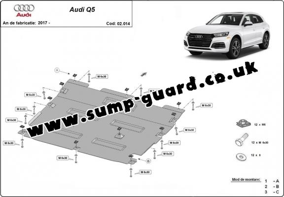 Steel sump guard for Audi Q5