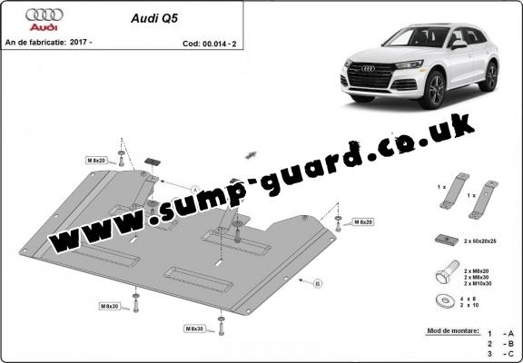 Steel transfer case guard for Audi Q5