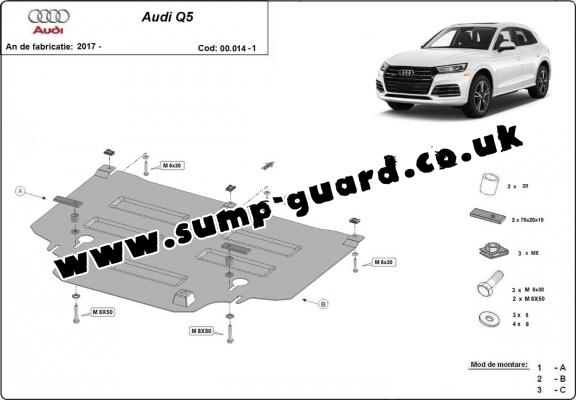 Steel gearbox guard for Audi Q5