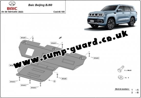 Steel sump guard for Baic Beijing BJ60