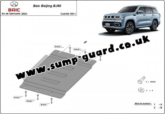 Aluminum gearbox guard for Baic Beijing BJ60