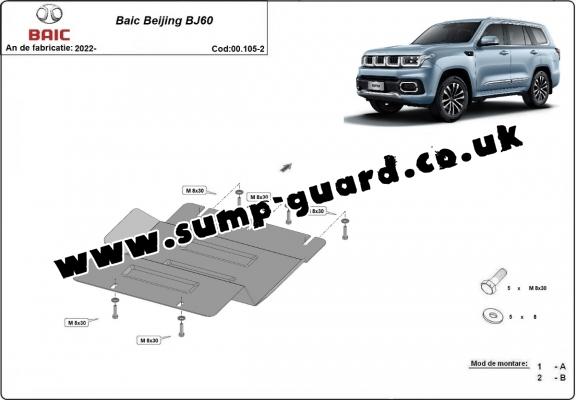 Aluminum differential guard for Baic Beijing BJ60