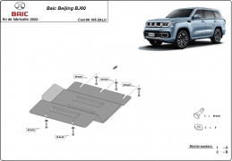 Aluminum transfer case guard for Baic Beijing BJ60